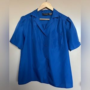 Vintage Odyssey Royal Blue Button Down